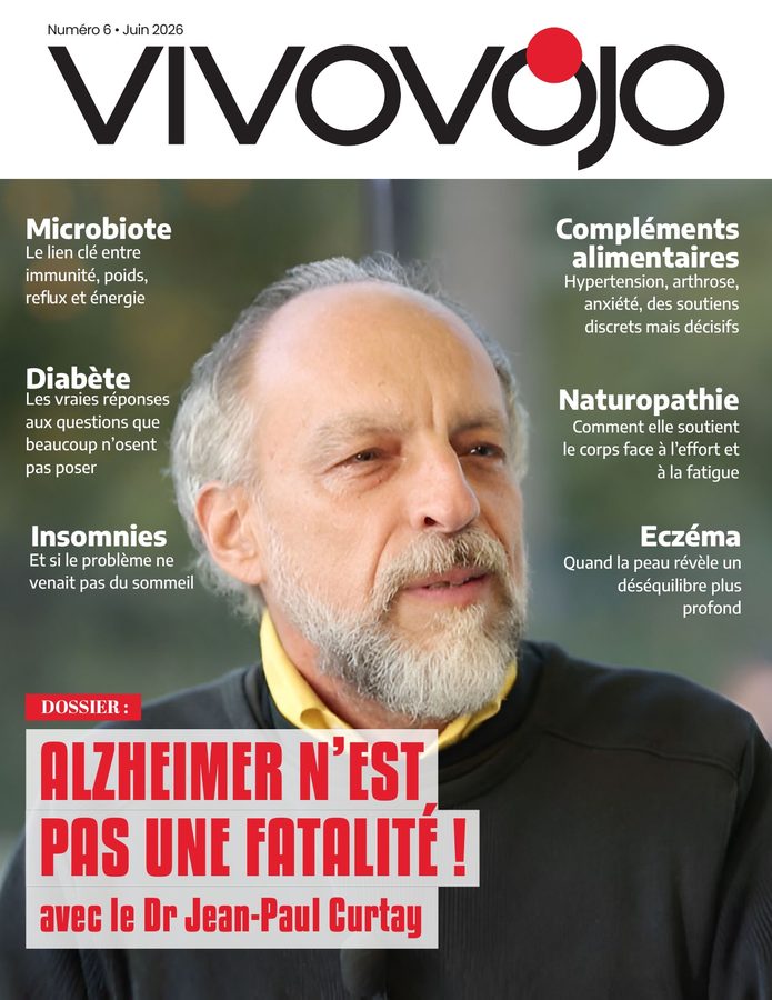 Couverture de La Revue Vivovojo N°6, Juin 2026 : Alzheimer n'est pas une fatalité, avec le Dr Jean-Paul Curtay