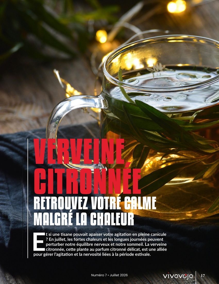 Page de La Revue Vivovojo n°7 : la verveine citronnée
